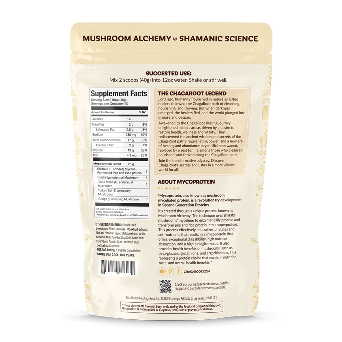 MycoProtein Plant-Based Mushroom Protein Powder